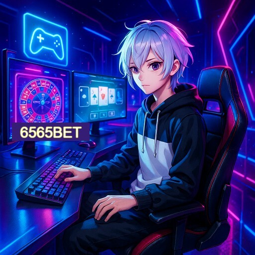 Imagem promocional do app oficial 6565BET destacando a conveniência de jogar cassino online pelo celular ou navegador