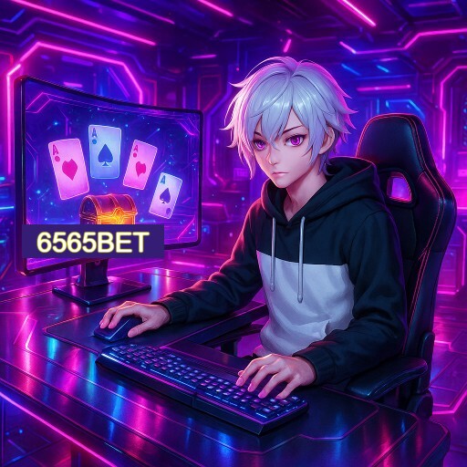 Imagem promocional do app oficial 6565BET destacando a conveniência de jogar cassino online pelo celular ou navegador