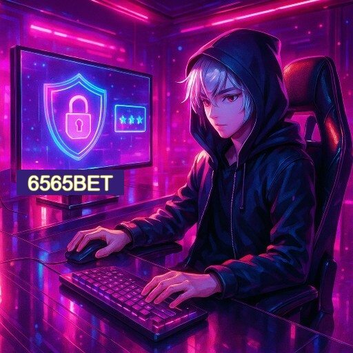 Imagem promocional do app oficial 6565BET destacando a conveniência de jogar cassino online pelo celular ou navegador